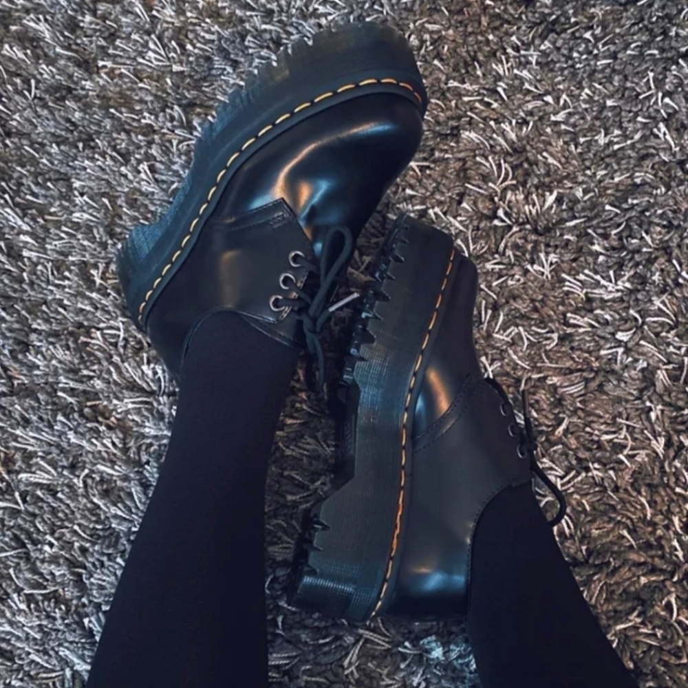 Dr. Martens Holly Black Platform Oxford Shoes